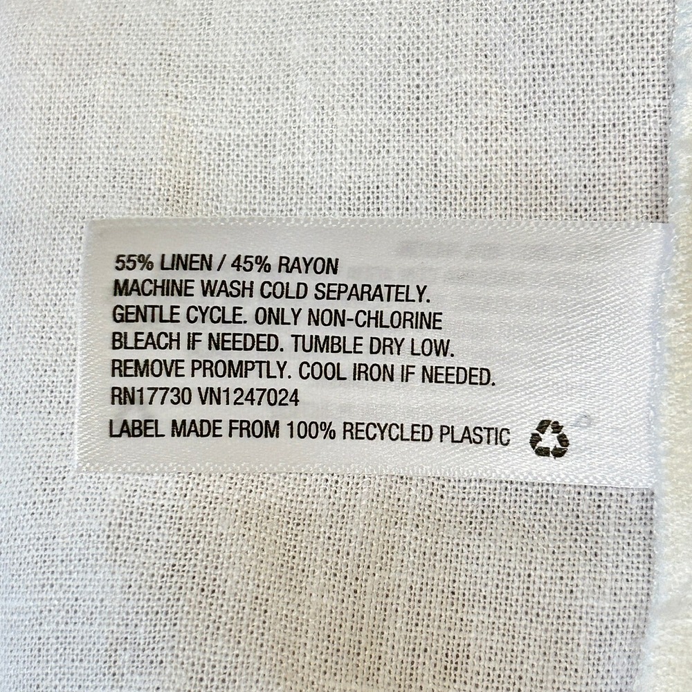 A‎ New Day Women's White One Shoulder Linen Blend Single Strap Mini Dress Size M - Picture 7 of 8